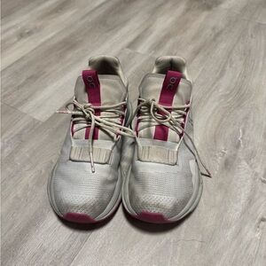 On Women's Athletic Shoes - White and Pink